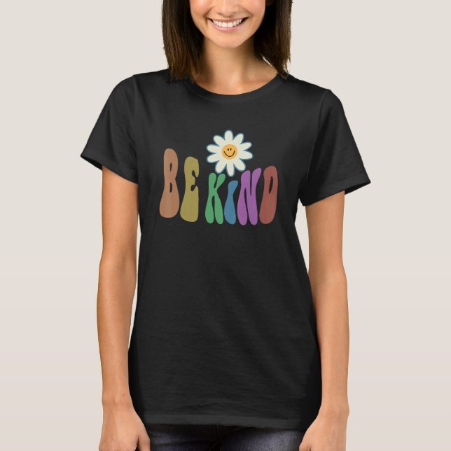 Camiseta Groovy BE KIND Retro Anti Bullying Choose Kindness (Frente)