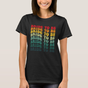 Camiseta Groovy Bride para ser retro 70s Bachelorette Brida