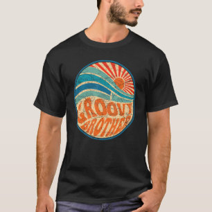 Camiseta Groovy Brother 70s Estética do Irmão Retro de 1970