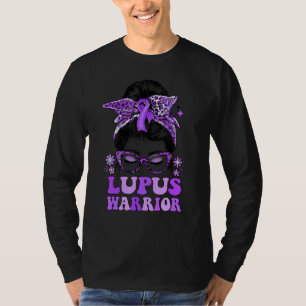 Camiseta Groovy Bun Desgrenhado Leopardo Rosto Roxo Lúpus G