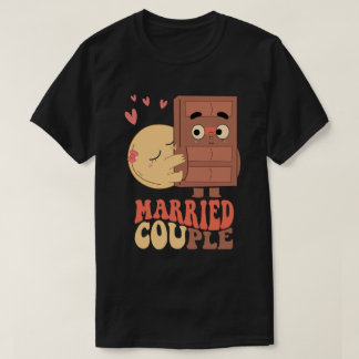 Camiseta Groovy Casado Casal Pancake Chocolate Amor