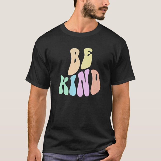 Camiseta Groovy CHOOSE KIND Be Retro Kindness Anti Bully Or (Frente)