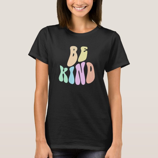 Camiseta Groovy CHOOSE KIND Be Retro Kindness Anti Bully Or (Frente)