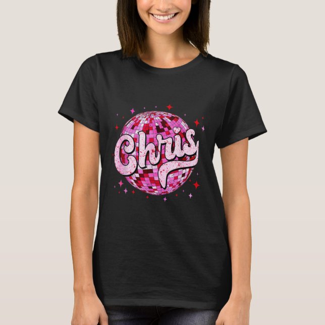 Camiseta Groovy Chris First Name D I Love Chris Tees Meme  (Frente)