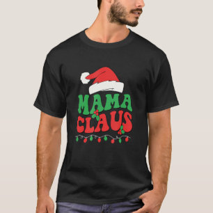 Camiseta Groovy Christmas Mama Claus Team Papais noeis Elf