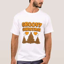 Camiseta "Groovy Christmas" Retro 70s Style Holiday T-Shirt