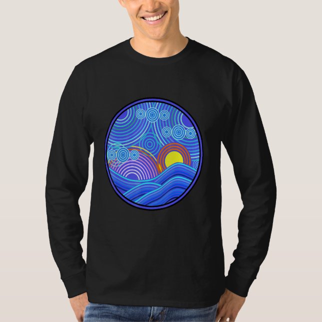 Camiseta Groovy Circle Ocean (Frente)