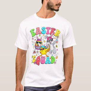 Camiseta Groovy Coelho Divertido Ovo Pintinho Esquadrão De 