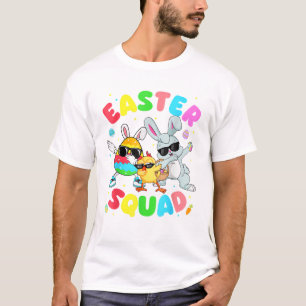Camiseta Groovy Coelho Divertido Ovo Pintinho Páscoa Esquad