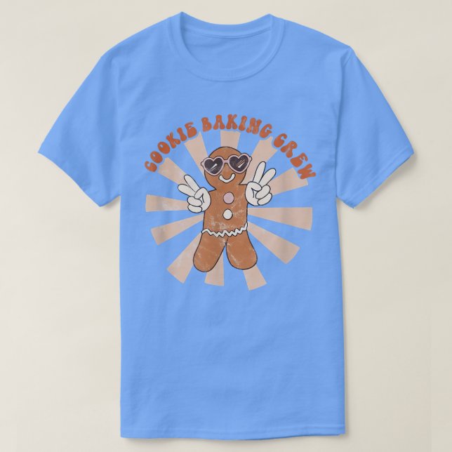 Camiseta Groovy Cookie Baking Crew Gingercake Hipp (Frente do Design)