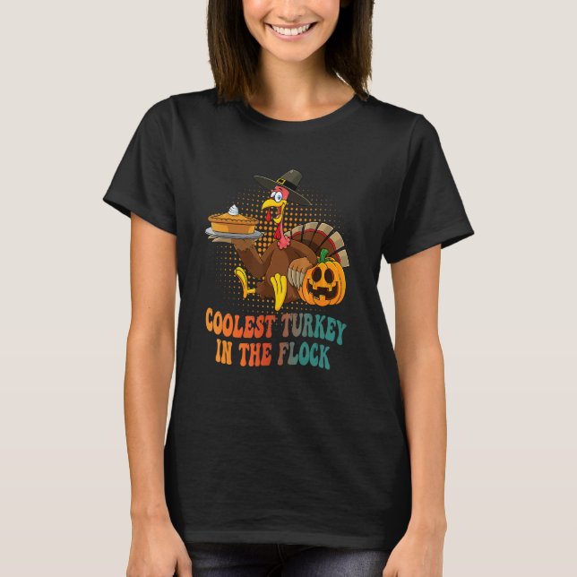 Camiseta Groovy Coolest Turquia No Bando Turco Que Bombeia (Frente)