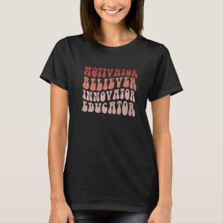 Camiseta Groovy Crente Motivador Inovador Educador Retro