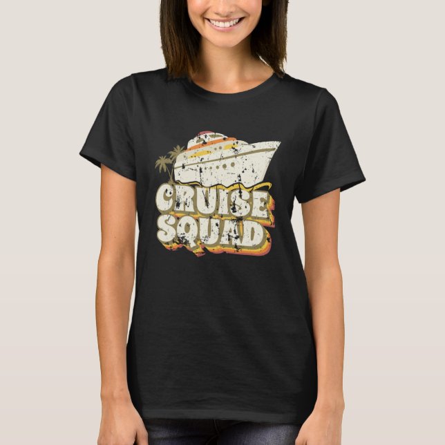 Camiseta Groovy Cruise Squad Vacation Matching Group (Frente)