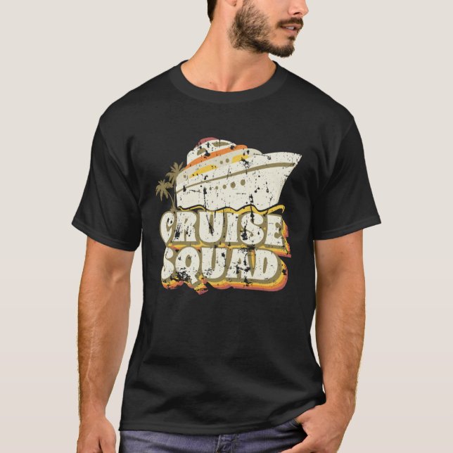 Camiseta Groovy Cruise Squad Vacation Matching Group (Frente)