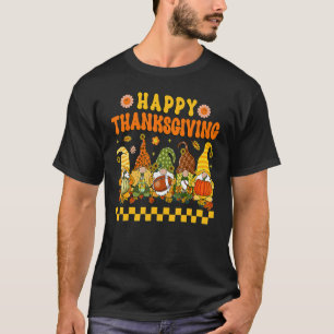 Camiseta Groovy Cute Gnompkin Autumn Hippie Happy Than