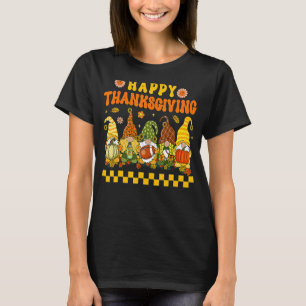 Camiseta Groovy Cute Gnompkin Autumn Hippie Happy Than
