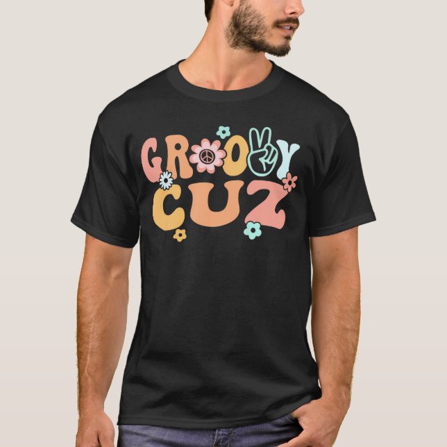 Camiseta Groovy Cuz Primo Correspondente Par de primeiro an (Frente)