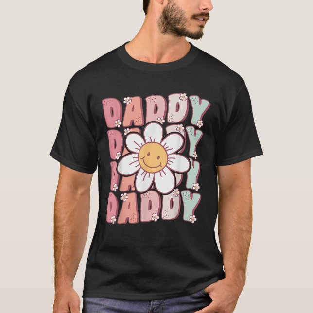 Camiseta Groovy Daddy Matching Family Birthday Party Daisy  (Frente)