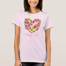 Camiseta Groovy Daisy Pink Flower Mamãe a ser