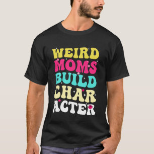 Camiseta Groovy de Caracteres de Compilação do Weird Mães,