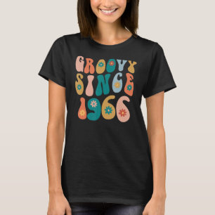 Camiseta Groovy Desde 1966 56º Aniversário Estilo Hippie 56