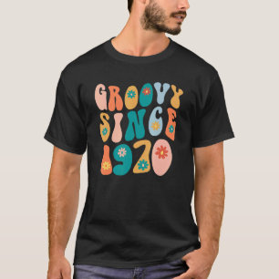Camiseta Groovy Desde 1970 52º Aniversário Estilo Hippie 52
