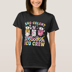 Camiseta Groovy Dia de Páscoa Ovo-celente Equipe de UTI Bun