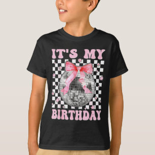 Camiseta Groovy É Meu Aniversário Garotas Adolescentes Bola