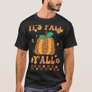 Camiseta Groovy É outono Vocês todos Abomináveis Leopard do