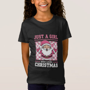 Camiseta Groovy É Uma Menina Que Ama Papais noeis De Natal