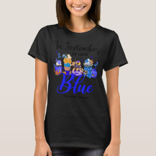 Camiseta Groovy Em Setembro Vestimos Blue Hydrocephalus Awa