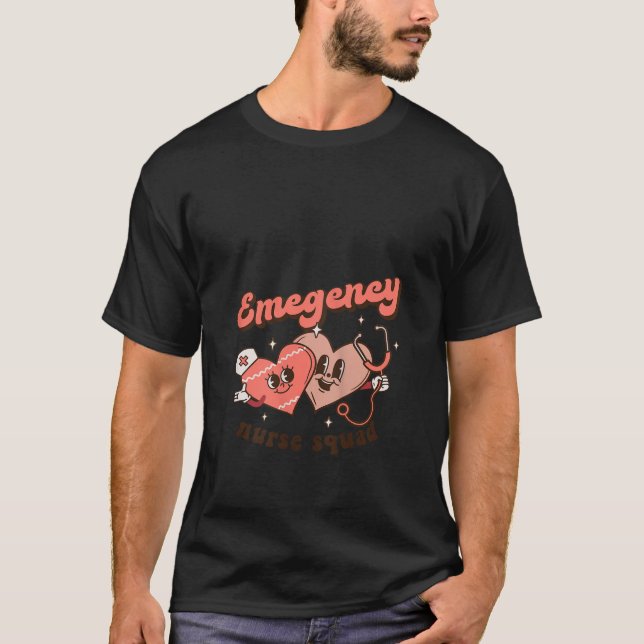 Camiseta Groovy ER Emergency Room Enfermeira Namorados de E (Frente)