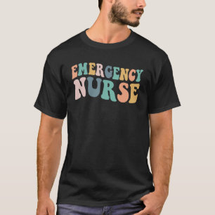 Camiseta Groovy Er Enfermeira Sala de Emergência Enfermeira