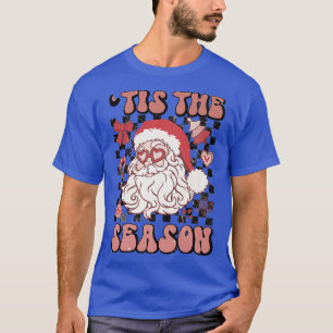 Camiseta Groovy Esta É A Época Natal Da Família Papai Noel