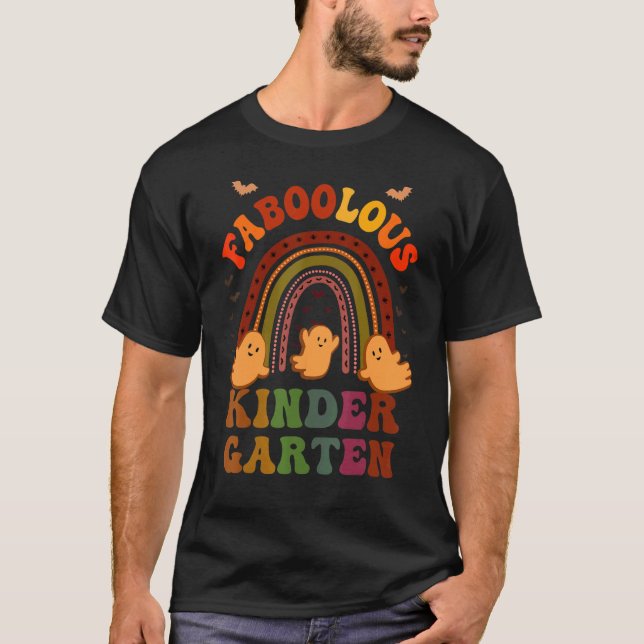 Camiseta Groovy FABOOLOUS KINDER GARTEN TEACHER Costume Thi (Frente)