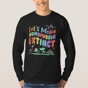 Camiseta Groovy Faça Homofobia Extinta Orgulho LGBT Arco-ír
