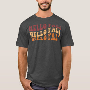 Camiseta Groovy Fall Autumn É A Queda Ação de Graças Fal