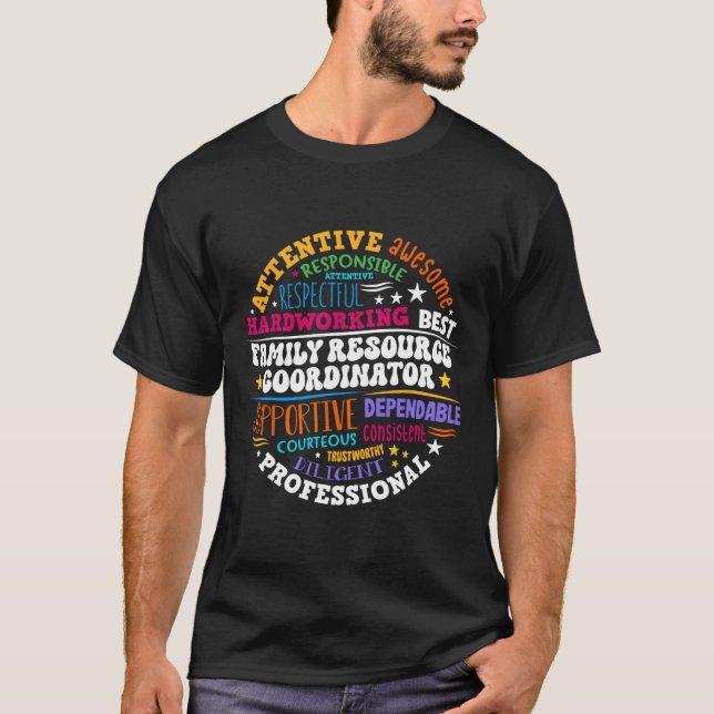 Camiseta Groovy Family Resource Coordinator Appreciation  (Frente)