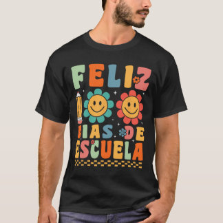 Camiseta Groovy Feliz 100 Dias De Escuela Groovy 100 Dias