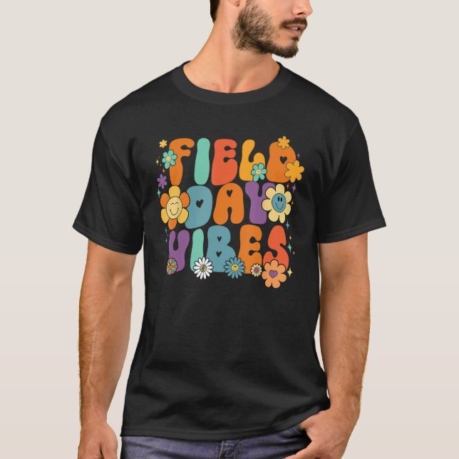 Camiseta Groovy Field Day 2023 Funny Field Day Vibes Teache (Frente)