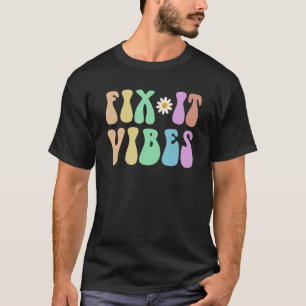 Camiseta Groovy FIX IT VIBES Manutenção Ninja Technician R