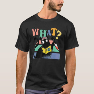 Camiseta Groovy Floral Gato Equipe Sppoky Truque Ou Ensine