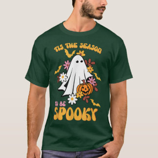 Camiseta Groovy Ghost Spooky Season Esta é a estação para s