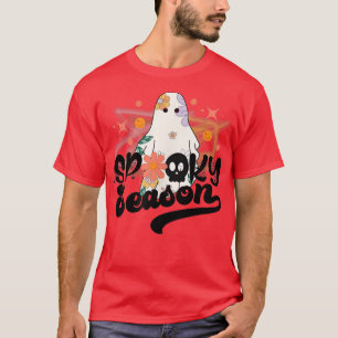 Camiseta Groovy Ghost Spooky Season Tie Dye Cute Boo Hippie