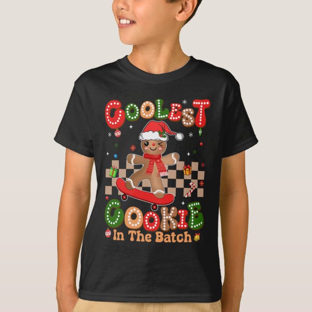 Camiseta Groovy Gingerbird Cookie Mais Fresco No Batch Chr (Frente)