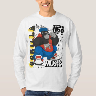 Camiseta Groovy Gorilla: Víblias de Salto de anca na selva 