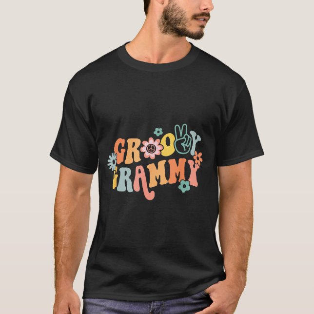 Camiseta Groovy Grammy One Thankful Grammy Valentines Day M (Frente)
