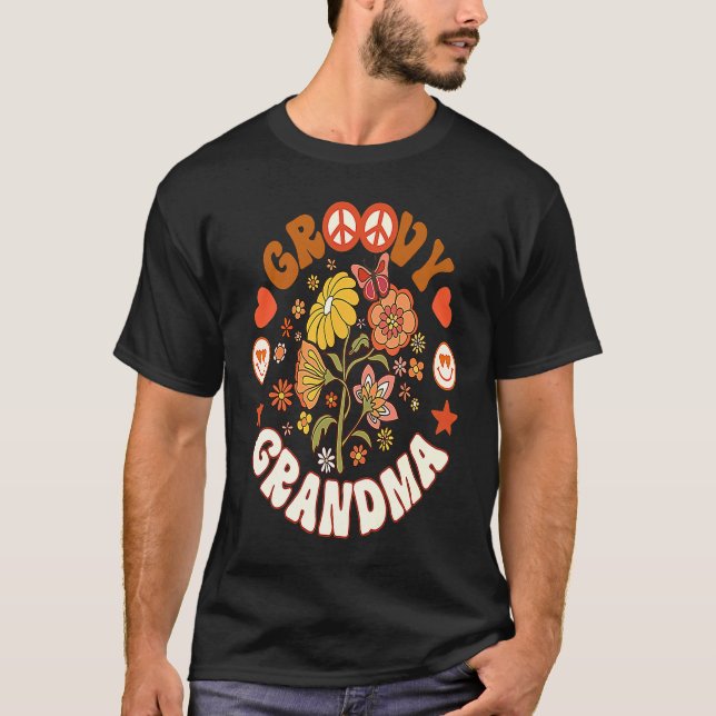 Camiseta Groovy Grandma Wildflower Girl Granny Life Boho Re (Frente)