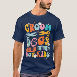 Camiseta Groovy Groom Cachorros Não Cachorros Engraçados