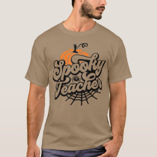 Camiseta Groovy Halloween Spooky Teacher Trick Or Teach Tea